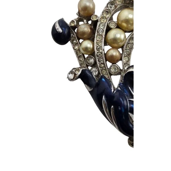 Vintage Rare Verified Unsigned Alfred Philippe Empress Eugenie Pearl Fur Clip - Picture 7 of 12